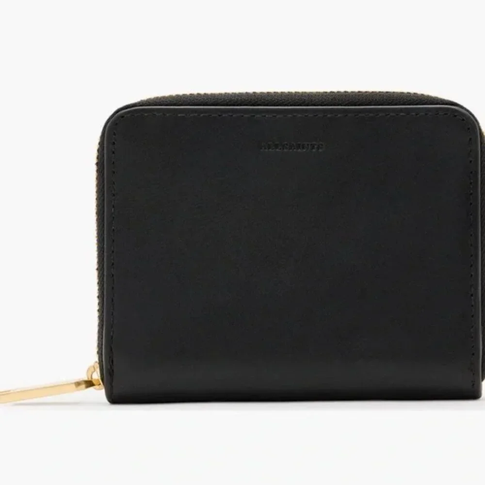 AllSaints Lena Hex Leather Zip Wallet - NWT - Picture 2 of 9